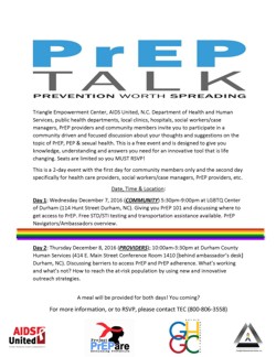 2016 PrEP Education Training