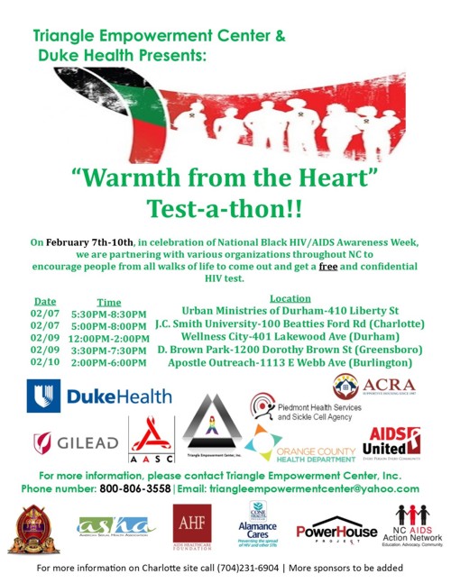 Warmth from the Heart Test-a-thon